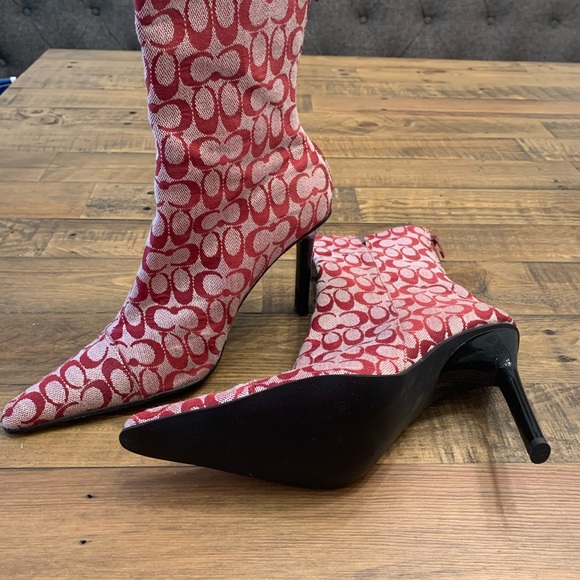 Authentic mid calf pointed toe coach boots - Picture 4 of 5